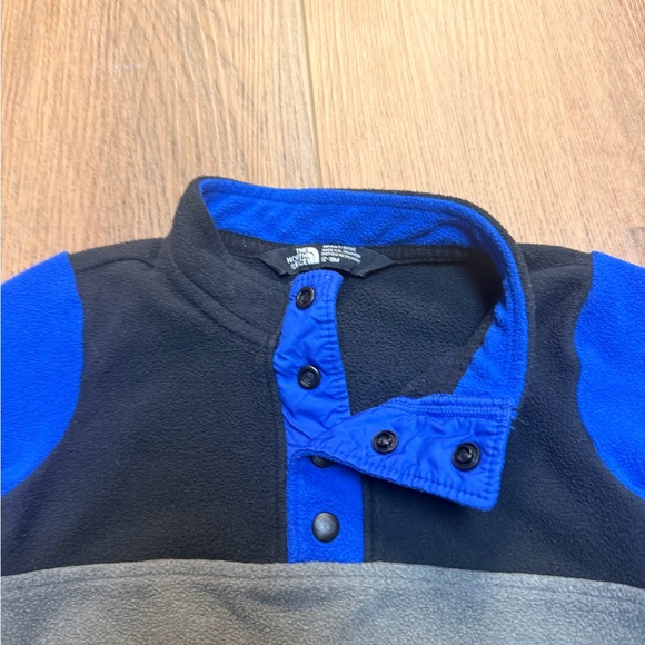 The North Face Glacier Fleece 1/4 Snap Pullover Baby 12-18M Blue Gray Colorblock - Picture 5 of 9